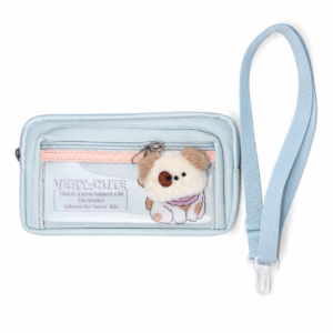 Penar multifunctional cu 3 compartimente, buzunar transparent, curea detasabila, pastel